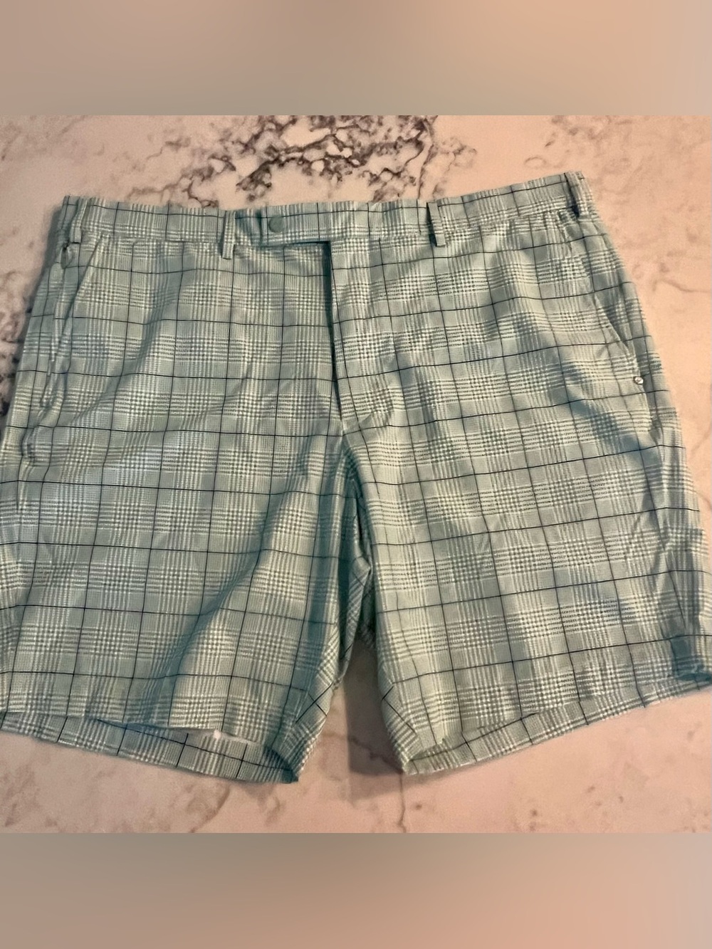 RLX Ralph Lauren Mens Golf Shorts 40 Tailored Fit Green Plaid Performance